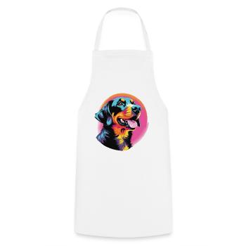 Aquarelle colorée Entlebucher Mountain Dog - Tablier de cuisine - blanc - Devant - AI Model Male 185 dark (185cm)
