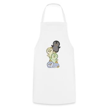 cassgender Flag Pride LGBTQ süße Pinguin - Kochschürze - Weiß - Vorne - AI Model Male 185 dark (185cm)