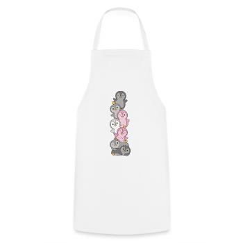 Demigirl Flag Pride LGBTQ Cute Penguin - Cooking Apron - white - Front - AI Model Male 185 dark (185cm)