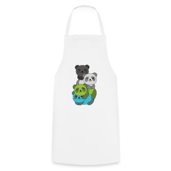 quiosexuell Flag Pride LGBTQ süße Panda - Kochschürze - Weiß - Vorne - AI Model Male 185 dark (185cm)