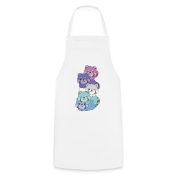 Spectrasexual Flag Pride LGBTQ Mignon Panda roux - Tablier de cuisine - blanc - Devant - AI Model Male 185 dark (185cm)