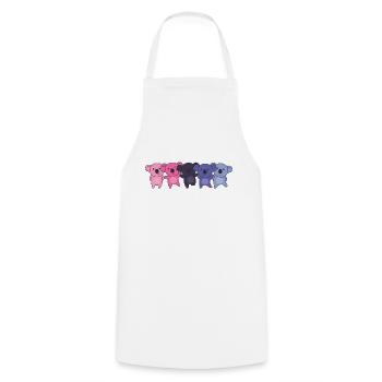 Omnisexual Flag Pride LGBTQ Cute Koala - Cooking Apron - white - Front - AI Model Male 185 dark (185cm)