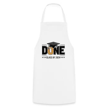 Graduating Class of 2024 Graduation Ceremony School - Cooking Apron - white - Front - AI Model Male 185 dark (185cm)