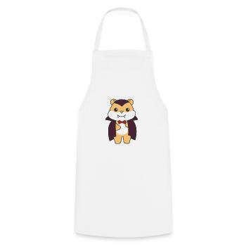 Hamster Happy Halloween Cute Vampire Costume - Cooking Apron - white - Front - AI Model Male 185 dark (185cm)