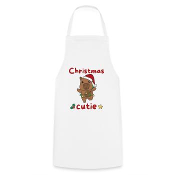 Capybara Weihnachten Capybaras Christmas Cutie - Kochschürze - Weiß - Vorne - AI Model Male 185 dark (185cm)