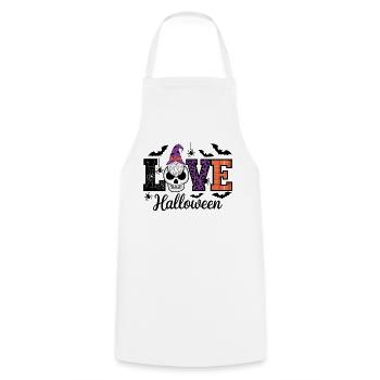 Halloween Love Lettering Gnome - Cooking Apron - white - Front - AI Model Male 185 dark (185cm)