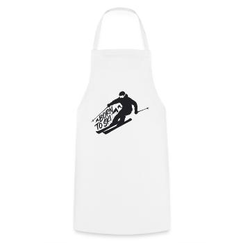 Born To Ski Skifahrer Skifahren Wintersport - Kochschürze - Weiß - Vorne - AI Model Male 185 dark (185cm)