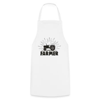Agriculteur Agriculteur Tracteur Agriculteur - Tablier de cuisine - blanc - Devant - AI Model Male 185 dark (185cm)