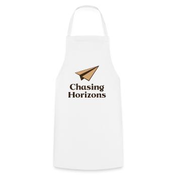 Paper Airplane Saying Quote Chasing Horizons - Cooking Apron - white - Front - AI Model Male 185 dark (185cm)