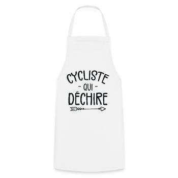 Cycliste Qui Déchire - Tablier de cuisine - blanc - Devant - AI Model Male 185 dark (185cm)