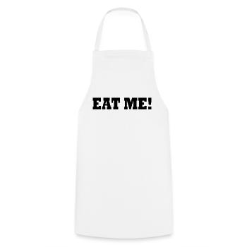 Eat me - Tablier de cuisine - blanc - Devant - AI Model Male 185 dark (185cm)