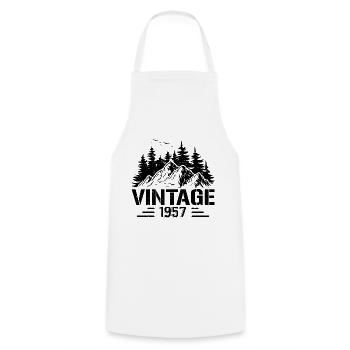 T-Shirt VINTAGE 1957 - Cooking Apron - white - Front - AI Model Male 185 dark (185cm)