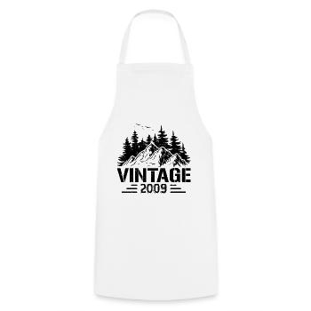 T-Shirt VINTAGE 2009 - Cooking Apron - white - Front - AI Model Male 185 dark (185cm)