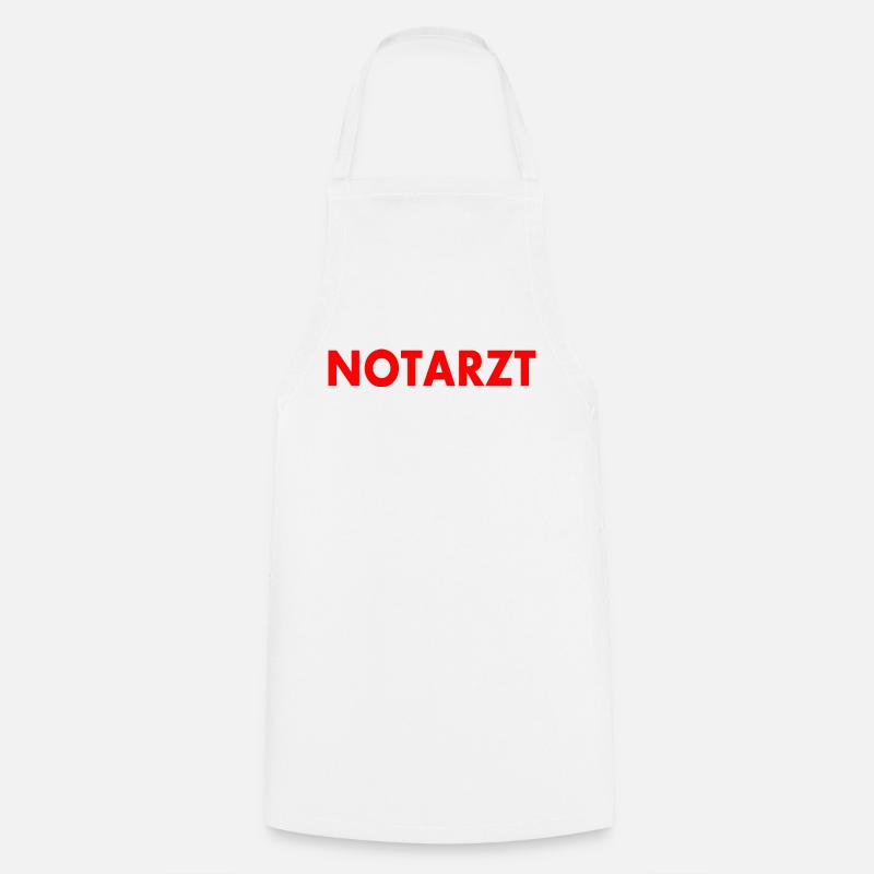 Notarzt - Kochschürze - Weiß