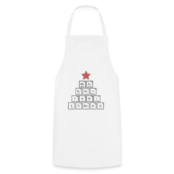 Joyeux Noël Noël Tableau Périodique - Tablier de cuisine - blanc - Devant - AI Model Male 185 dark (185cm)