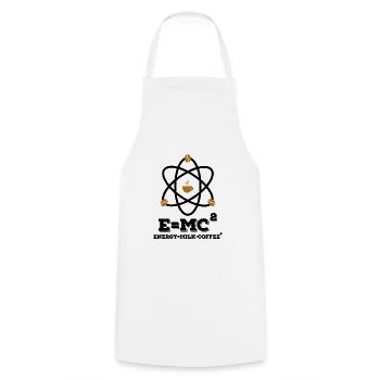 Energy Milk Coffee Physics Gift - Cooking Apron - white - Front - AI Model Male 185 dark (185cm)