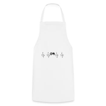 Heartbeat heartbeat tractor farmer farmer - Cooking Apron - white - Front - AI Model Male 185 dark (185cm)