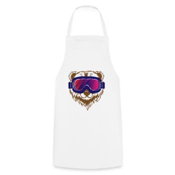 Ski Skiing Skier Baer Gift - Cooking Apron - white - Front - AI Model Male 185 dark (185cm)