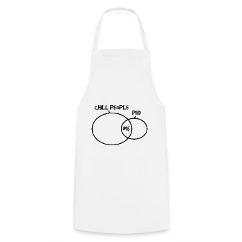 Chill Pepople Phd Doctor Graduation Gift - Cooking Apron - white - Front - AI Model Male 185 dark (185cm)