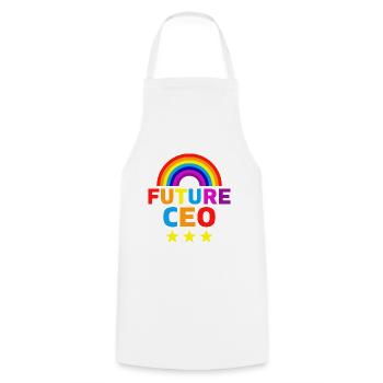 Future CEO Entrepreneur Geschenk - Kochschürze - Weiß - Vorne - AI Model Male 185 dark (185cm)