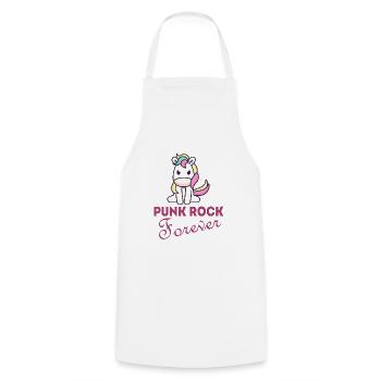 Punk Rock Forever licorne punk anarchie cadeau - Tablier de cuisine - blanc - Devant - AI Model Male 185 dark (185cm)