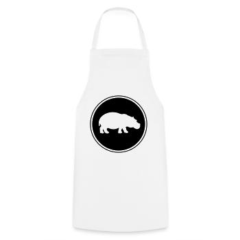 Hippo silhouette icon - Cooking Apron - white - Front - AI Model Male 185 dark (185cm)