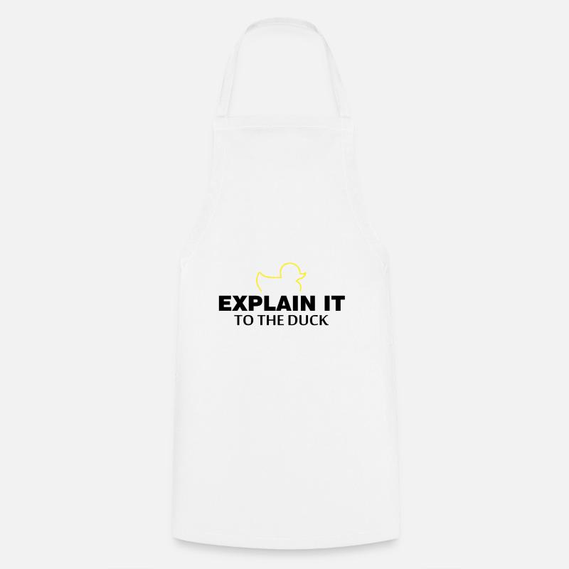 Explain it to the duck nerd programmer gift - Cooking Apron - white