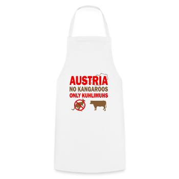 Austria no kangaroos only kuhlimuhs Geschenk - Kochschürze - Weiß - Vorne - AI Model Male 185 dark (185cm)