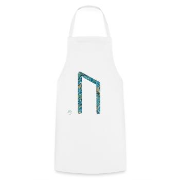 rune uruz e 100 - Tablier de cuisine - blanc - Devant - AI Model Male 185 dark (185cm)
