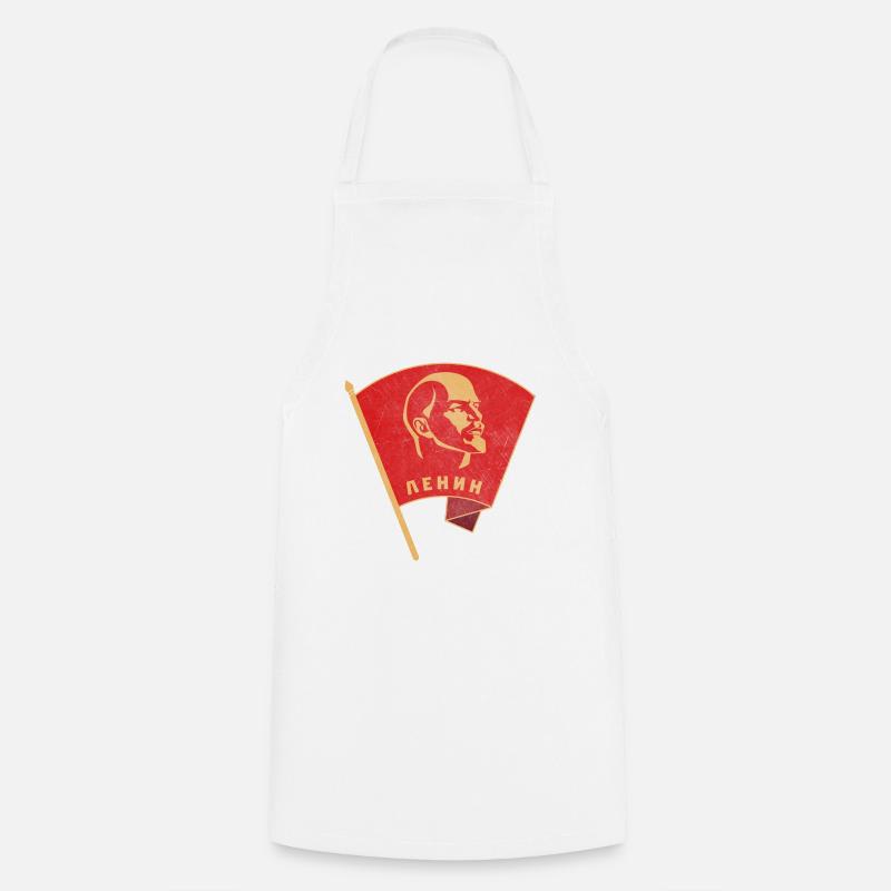 Lenin Gagarine Spoutnik Espace Russie Astronaute - Tablier de cuisine - blanc