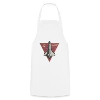 URSSR Gagarine cadeau Espace Russie astronaute - Tablier de cuisine - blanc - Devant - AI Model Male 185 dark (185cm)