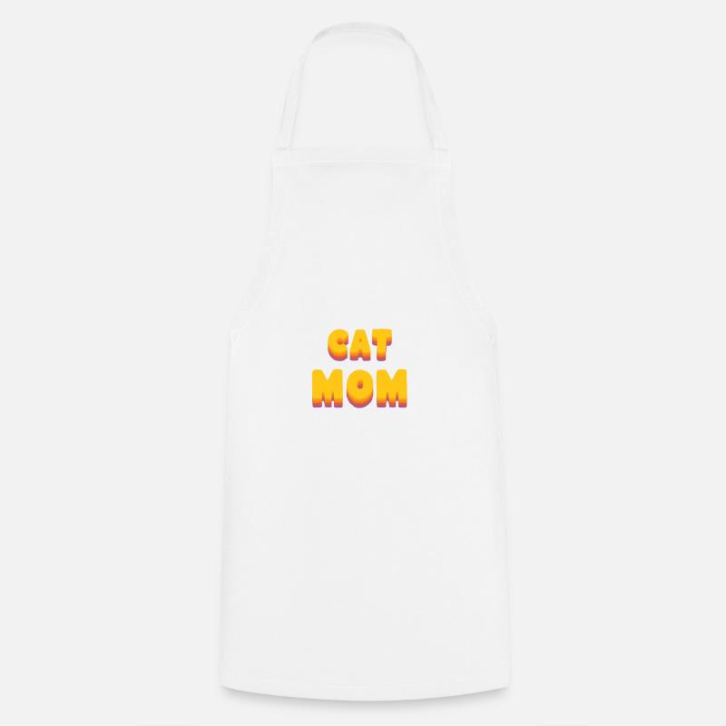 CatMom - Cooking Apron - white
