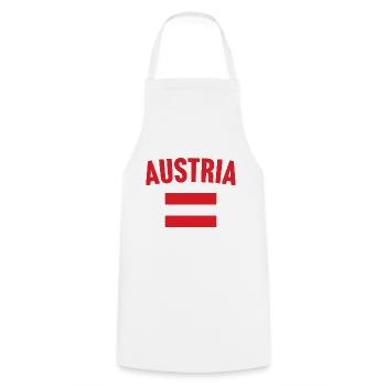 Austria Flag - Cooking Apron - white - Front - AI Model Male 185 dark (185cm)