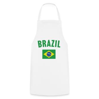 Brazil Flag - Cooking Apron - white - Front - AI Model Male 185 dark (185cm)