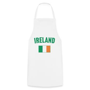 Ireland Flag - Cooking Apron - white - Front - AI Model Male 185 dark (185cm)