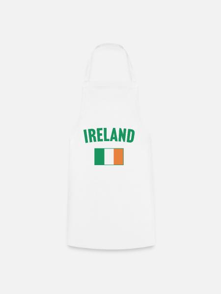 Irland Flagge - Kochschürze - Weiß