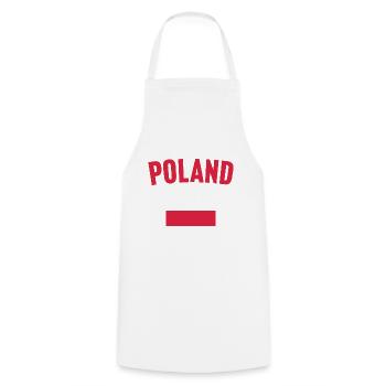 Poland Flag - Cooking Apron - white - Front - AI Model Male 185 dark (185cm)