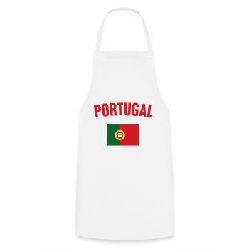 Portugal Flag - Cooking Apron - white - Front - AI Model Male 185 dark (185cm)
