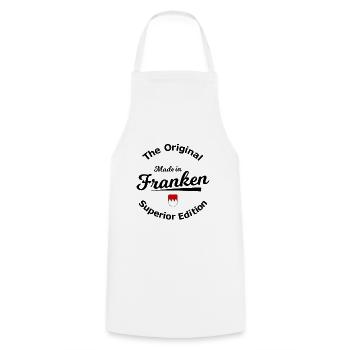 Born in Franconia - Cooking Apron - white - Front - AI Model Male 185 dark (185cm)