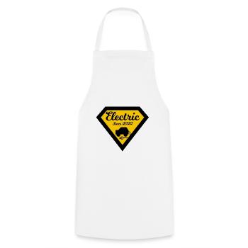 Electric vehicles - Cooking Apron - white - Front - AI Model Male 185 dark (185cm)
