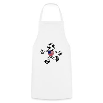 Les joueurs de football américains - Tablier de cuisine - blanc - Devant - AI Model Male 185 dark (185cm)