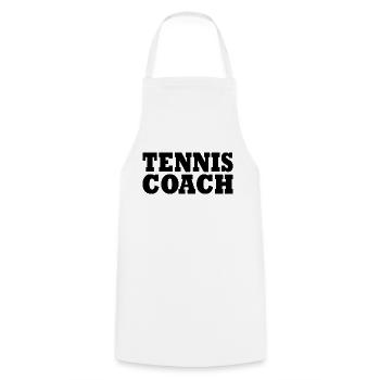 Tennis coach - Cooking Apron - white - Front - AI Model Male 185 dark (185cm)