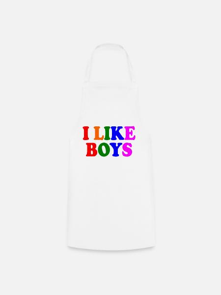I like boys - Kochschürze - Weiß
