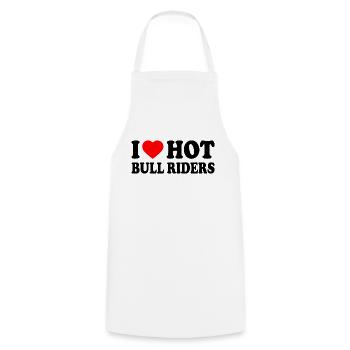 I love hot bull riders - Kochschürze - Weiß - Vorne - AI Model Male 185 dark (185cm)
