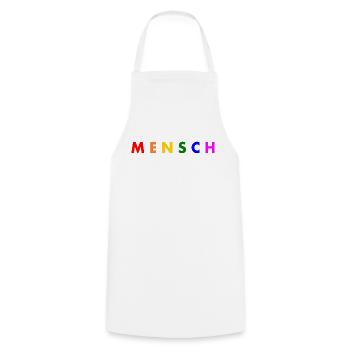 Mensch - Kochschürze - Weiß - Vorne - AI Model Male 185 dark (185cm)