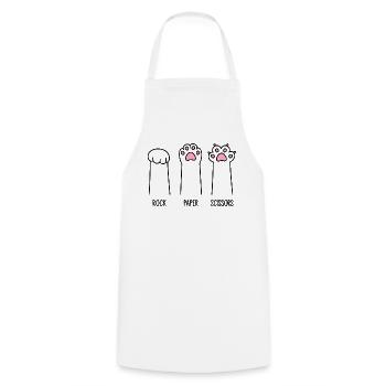 Rock Paper Scissors - Cooking Apron - white - Front - AI Model Male 185 dark (185cm)
