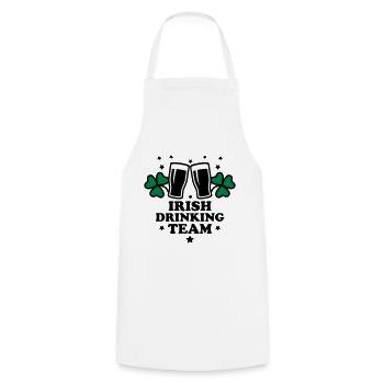 Irish Drinking team member seamróg seamair - Kochschürze - Weiß - Vorne - AI Model Male 185 dark (185cm)