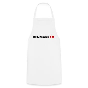 Dänemark - Kochschürze - Weiß - Vorne - AI Model Male 185 dark (185cm)
