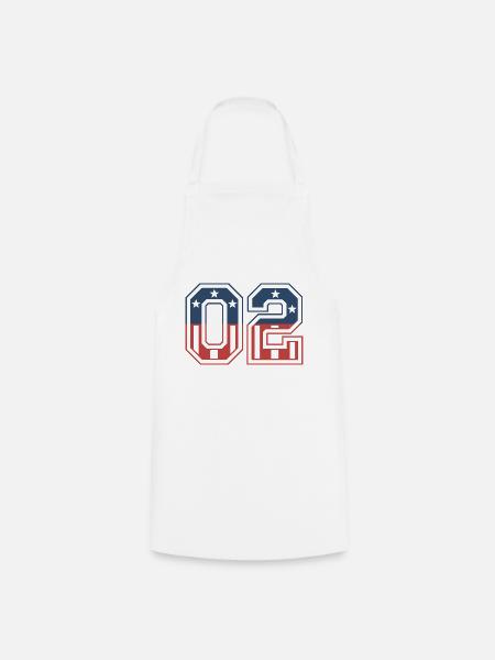 Anzahl 02 USA - Kochschürze - Weiß