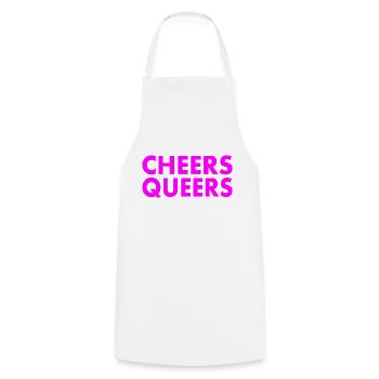 Cheers queers - Tablier de cuisine - blanc - Devant - AI Model Male 185 dark (185cm)